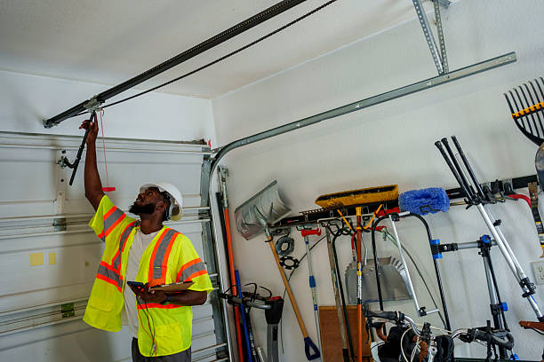 Professional Garage Door Panel Replacement technician working in Madison County County, GA